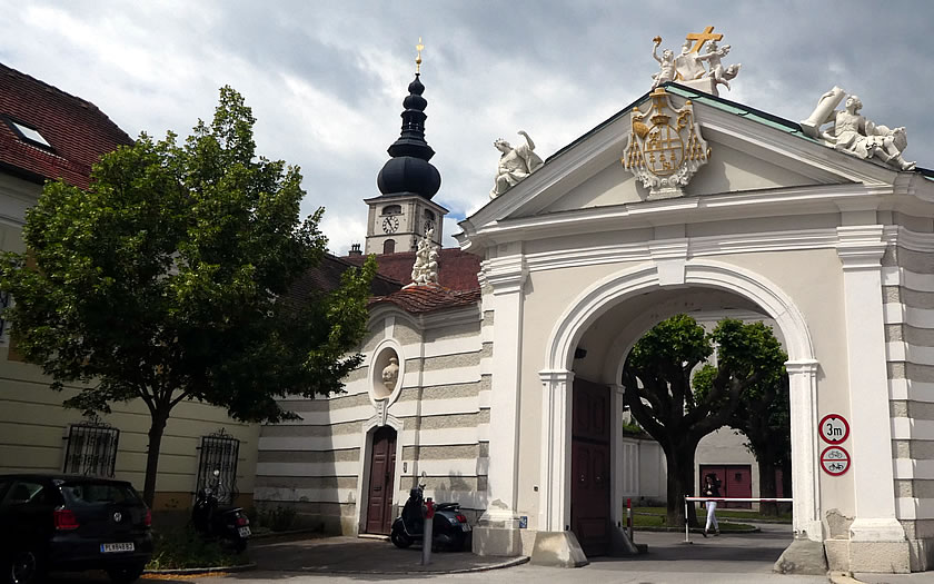 The Bischofstor entrance to St Polten Cathedral